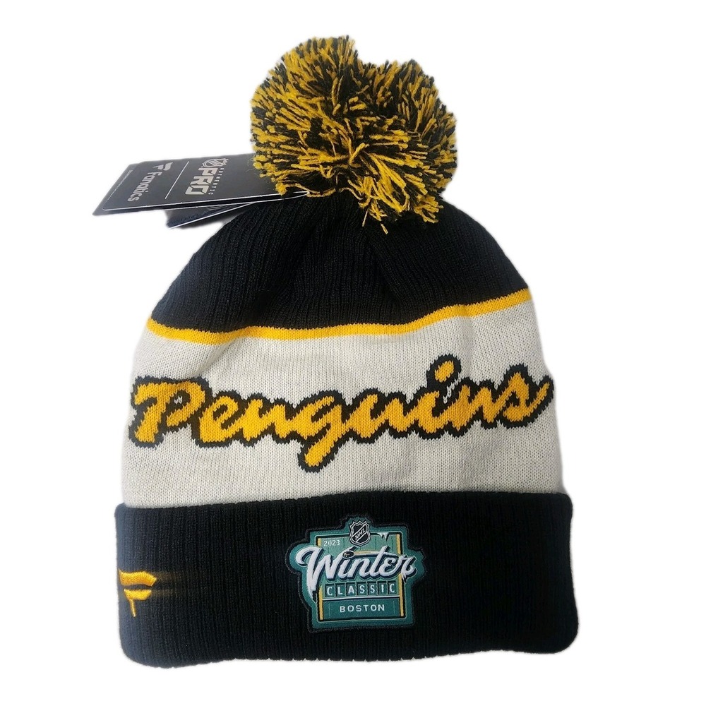 Pittsburgh Penguins Winter Classic 2023 Boston Pom Beanie Hat Cap Fanatics NWT